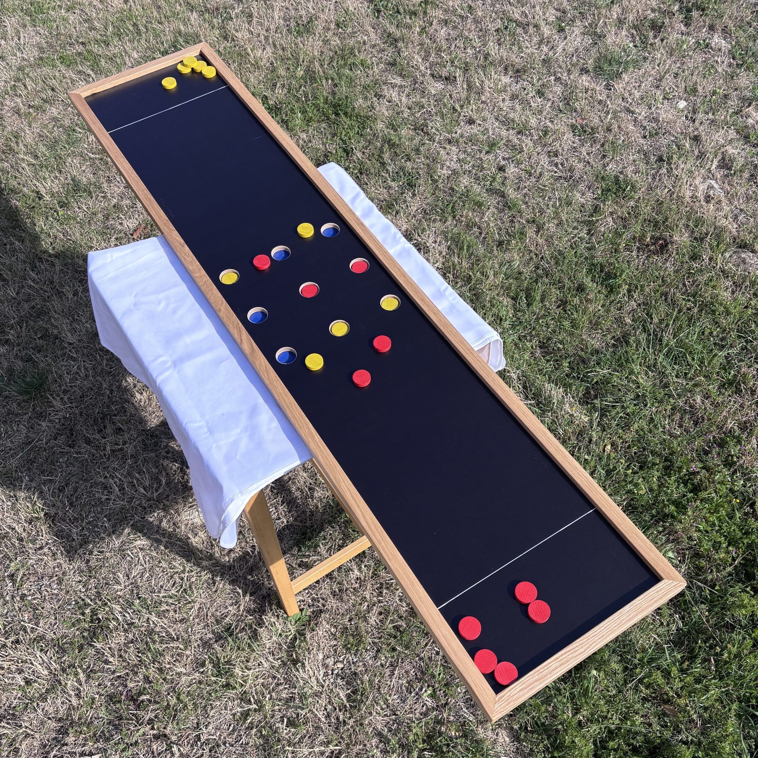 JEU EN BOIS GÉANT CARROM MORPION